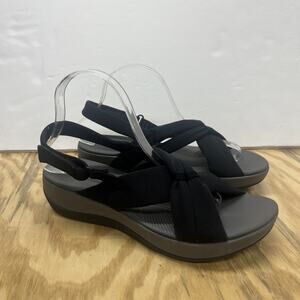 Clarks Cloudsteppers Arla Primrose Sandal Women’s Size 10M Black Comfort Support